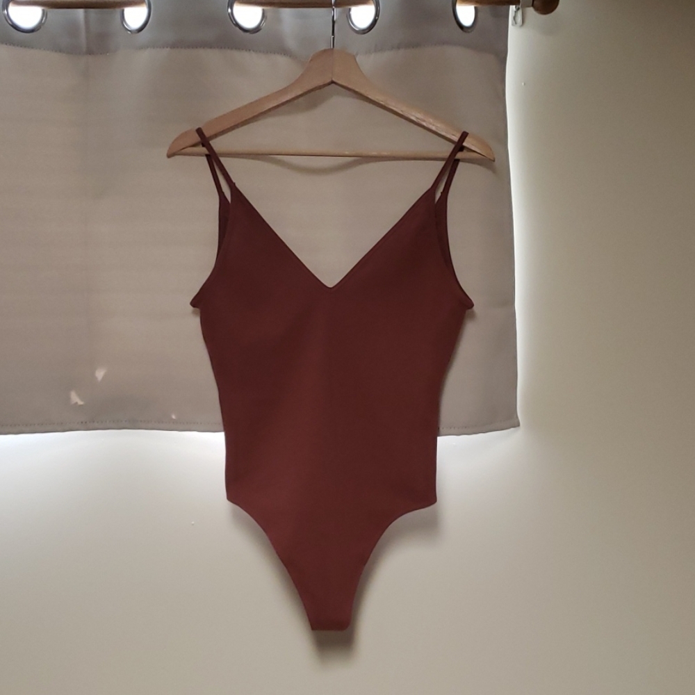 Aritzia Red Tank Bodysuit